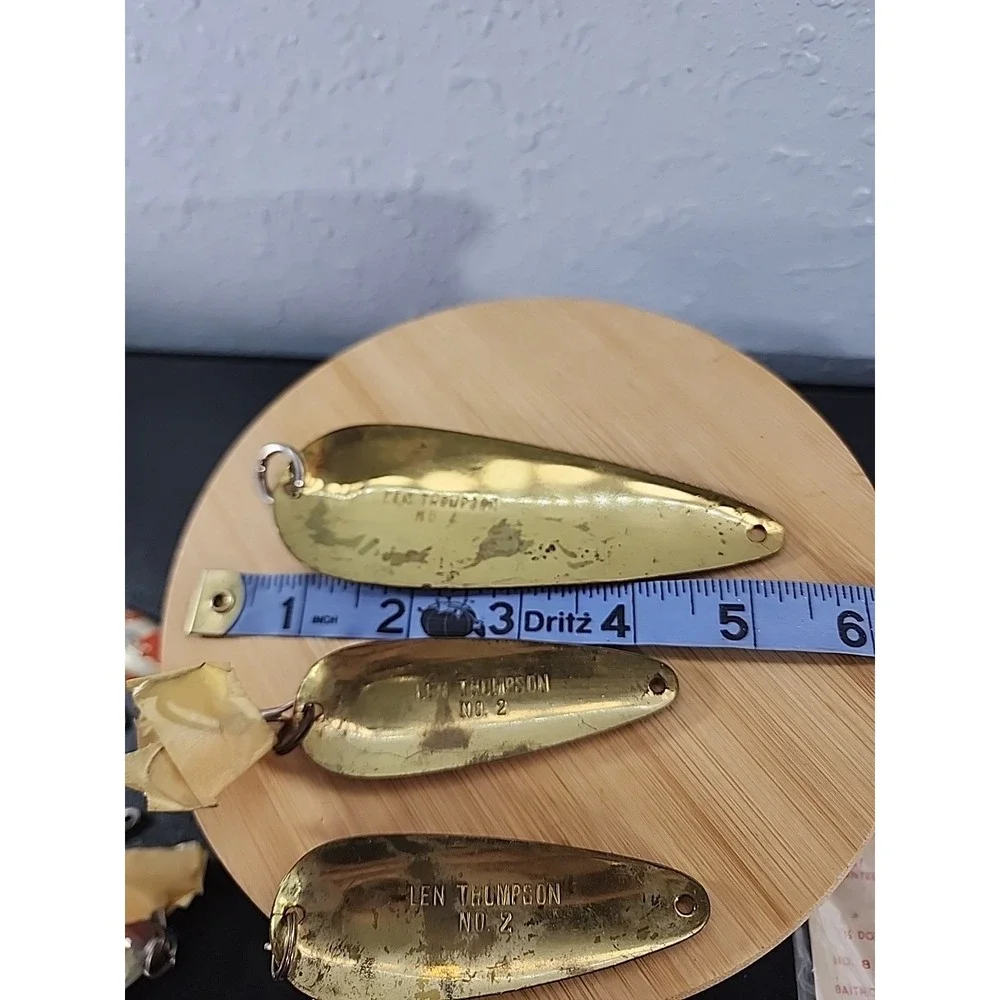 Vintage Len Thompson Spoon Size 3, 4 Walleye Pike‎ Bass Fishing Lures 3 Spoons